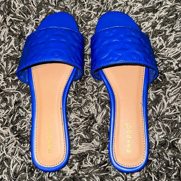 Bamboo blue sandal. - Picture 1 of 3